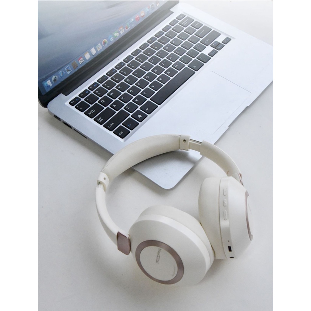 Tai Nghe Chụp Tai bluetooth Không Dây Màu Trắng Kèm mic Dùng Để Chơi Game Trên Điện Thoại