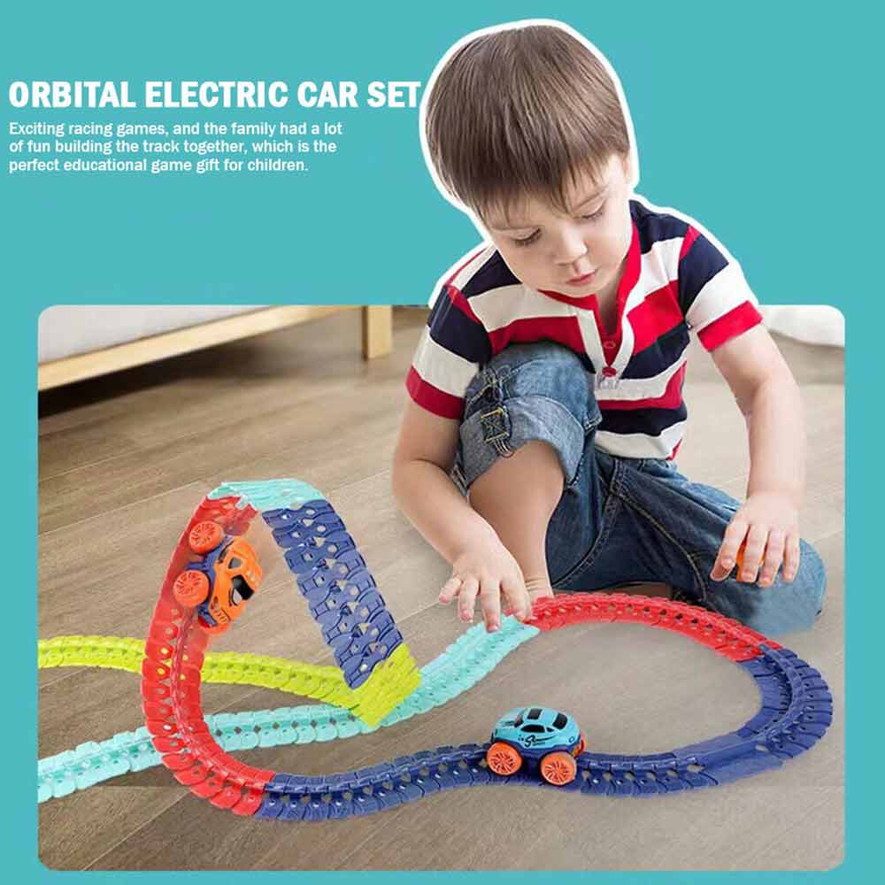 Changeable Track fexible rail track racing car kids electric car toy set