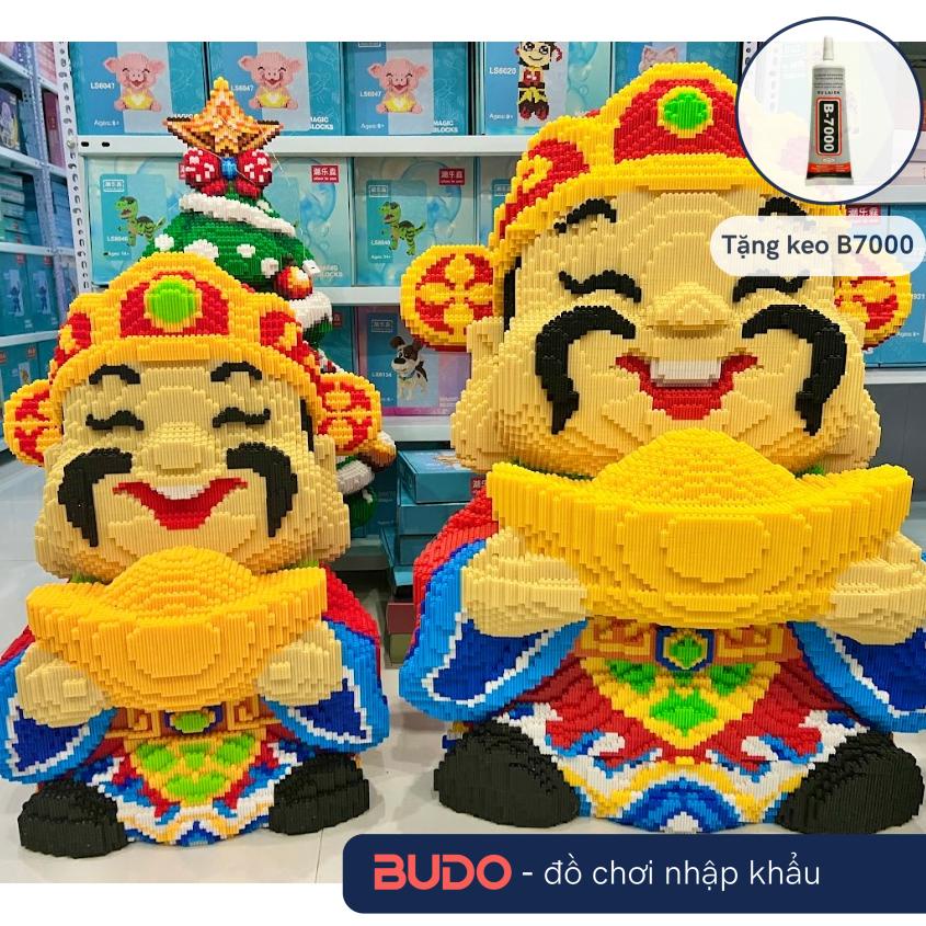 Siêu to 91cm Mô hình lắp ghép ông Thần Tài 1m cỡ lớn lắp ráp, xếp hình, bearbrick