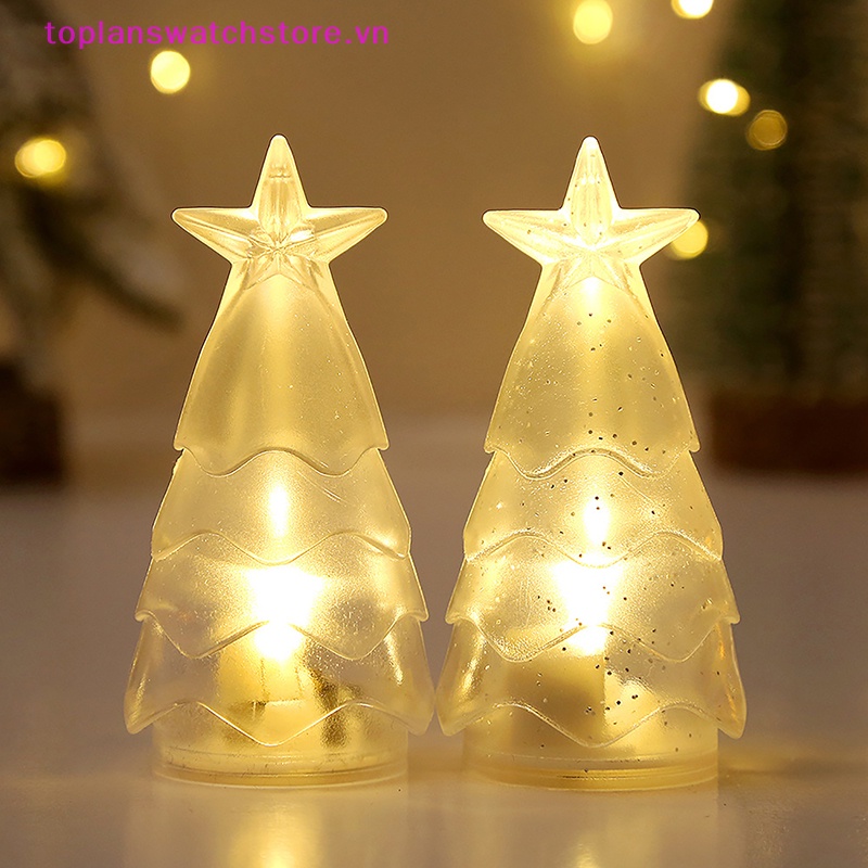 Toplanswatchstore Cây Thông Noel Điện Tử Pha Lê Trong Suốt Trang Trí Giáng Sinh vn