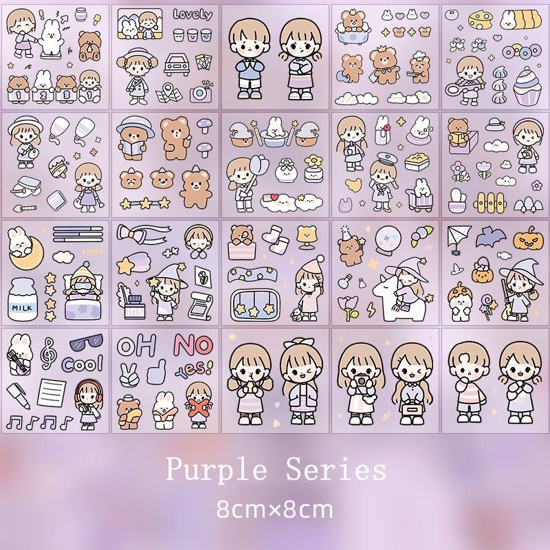 1 Tấm Sticker Cute Trang Trí Dán Tập Vở, Bình Nước, Bút Nước, Miếng Dán Sticker Nhiều Hình Cho Các Bạn - Kho Sỉ CK 668