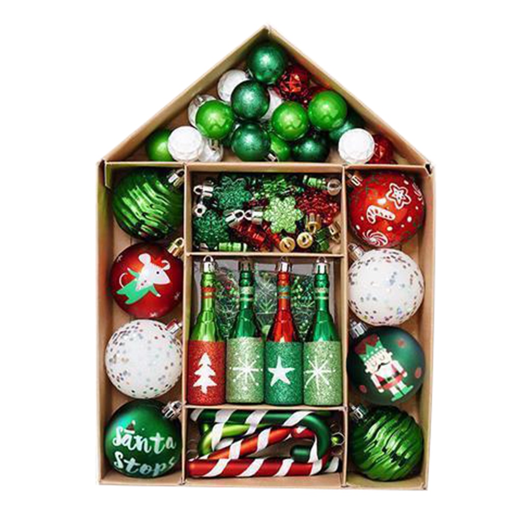 Stylish For Holiday Wedding Party Decor with 70PCS Christmas Ball Ornaments
