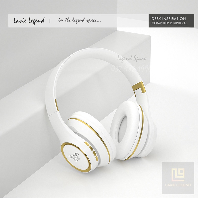 Tai Nghe Bluetooth Chụp Tai KH20, Headphone Gaming Âm Bass Mạnh, Pin Trâu, Có Mic Đàm Thoại Bảo Hành