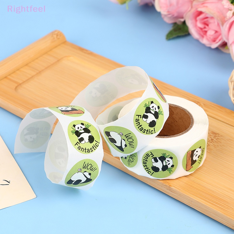 Set 500 Sticker 1inch / 2.5cm Hình Gấu Trúc Dễ Thương Dùng Để Dán Phong Bì Mới