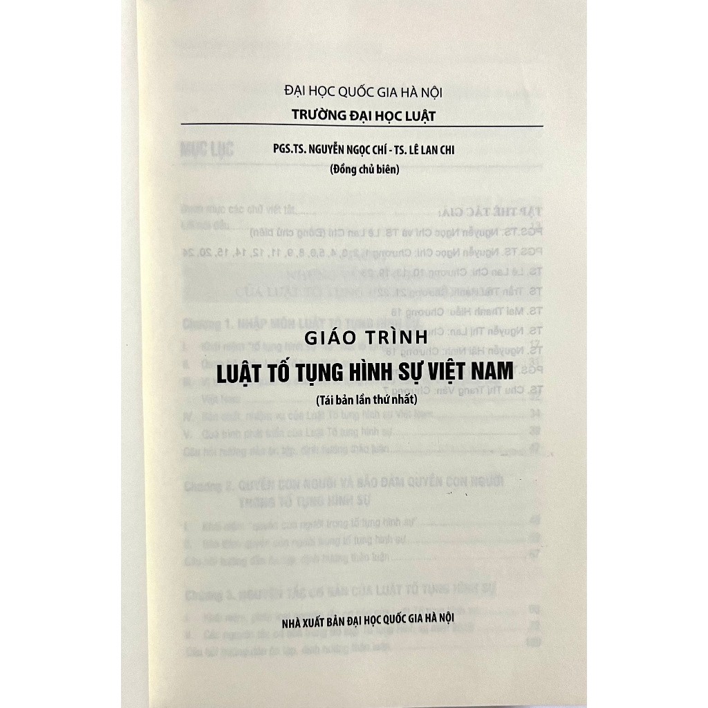 Sách Giáo Trình Luật Tố Tụng Hình Sự Việt Nam - Nhà Sách Pháp Luật New