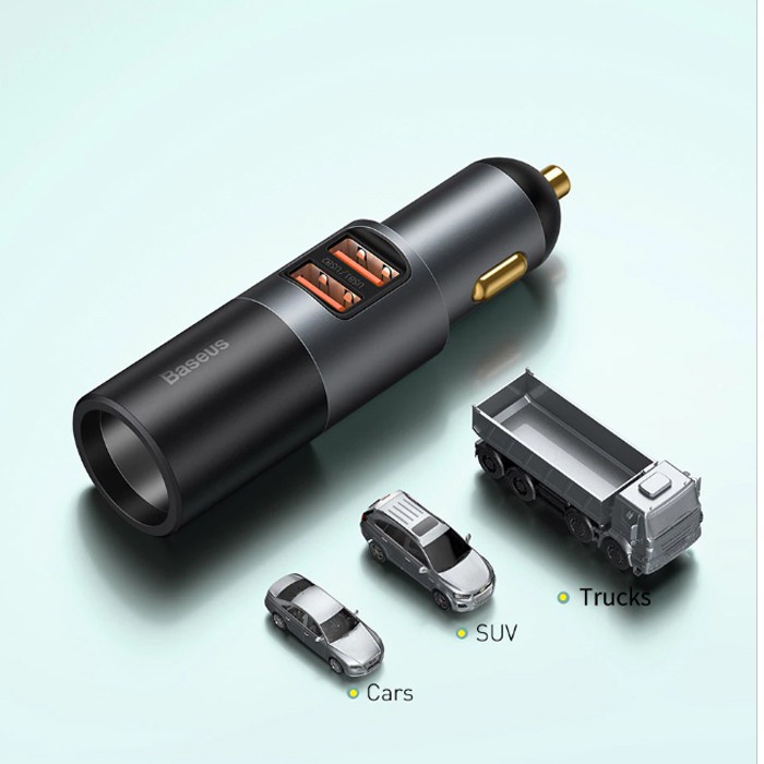Tẩu sạc nhanh ô tô xe hơi Baseus 120W CCBX-120C / CCBX-120U QC 4.0 3.0 PD PPS chính hãng - Cao Minh Shop