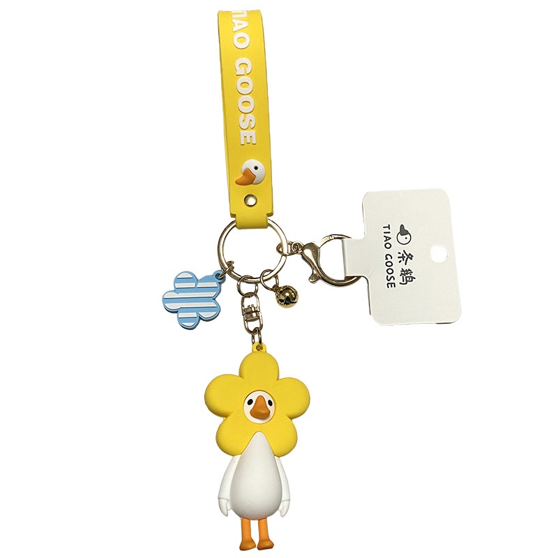 Hoạt Hình Móc Khóa Hình Con Ngỗng Ba Chiều Dễ Thương