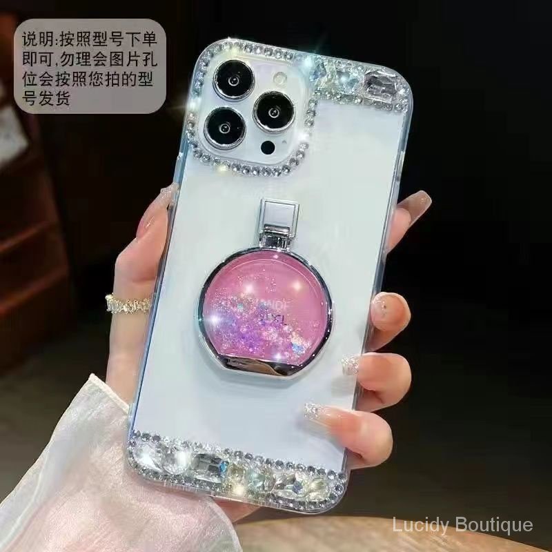 Ốp Điện Thoại Silicon Hình Chai Nước Hoa Kim Tuyến Cho Iphone 13 / 14 11 xmax / xr 12promax / 7 / 8plus