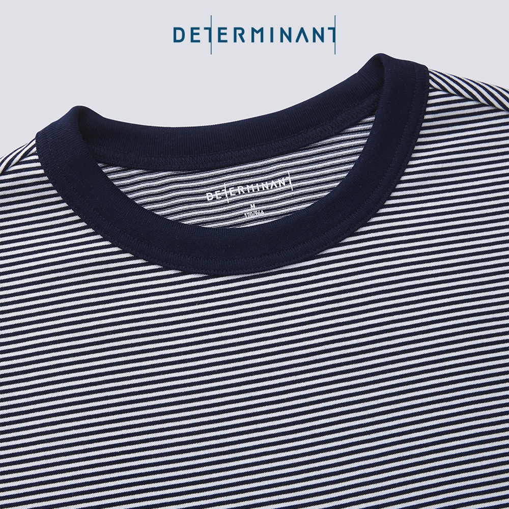 Áo thun nam tay lỡ Waterless Dye màu sọc xanh đậm BLWH01 - T08