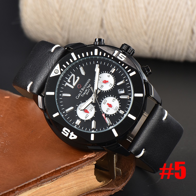 Đồng Hồ Đeo Tay Thạch Anh Có Lịch Dây Da Thời Trang Cho Nam