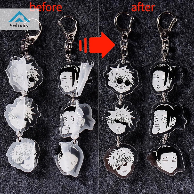 Velishy Móc Khóa Hình jujutsu kaisen satoru gojo geto suguru Hoạt Hình Bằng acrylic