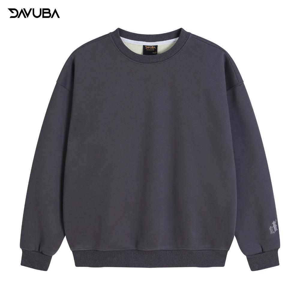 Áo Sweater DAVUBA nỉ lông cáo form rộng nam nữ SM042