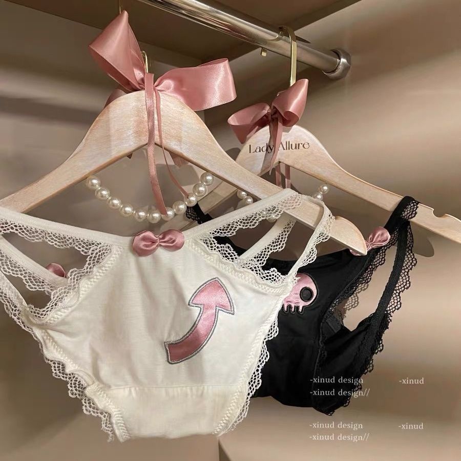 Quần Lót cotton Nguyên Chất Khoét Lỗ Hình Đầu Lâu Dễ Thương Quyến Rũ Cho Nữ fyg8