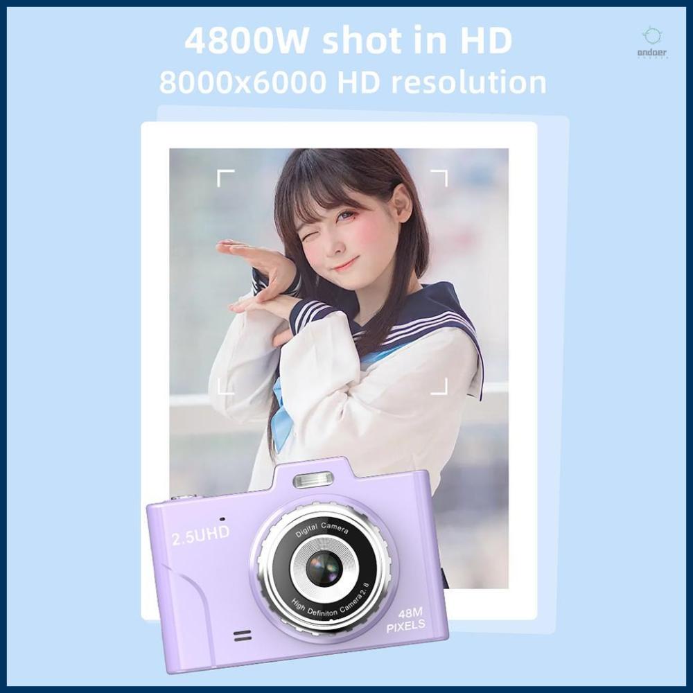 Mini CCD Camera with 1080P Video Recording and 8× Optical Zoom for Kids and Adults