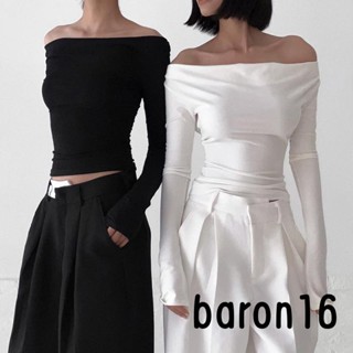 Áo Thun Tay Dài Trễ Vai Thiết Kế Cột Dây Hở Lưng Phong Cách Đường Phố Thời Trang Cho Nữ