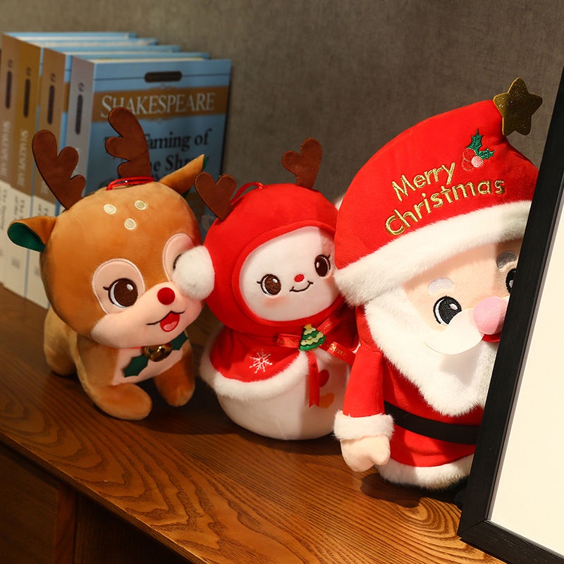Mới Búp Bê Nhồi Bông Hình Ông Già Noel Và Quả Táo Dễ Thương