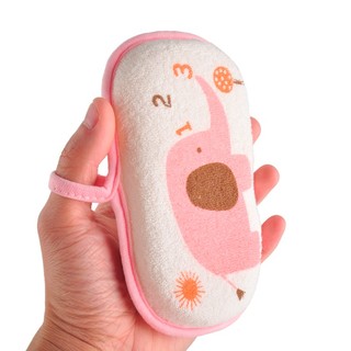Bông tắm cotton mềm mại hình chú voi hoạt hình đáng yêu cho bé sơ sinh