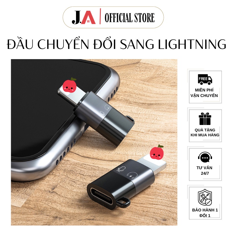 Đầu chuyển đổi OTG mini USB-C sang đầu cắm cho ai phôn