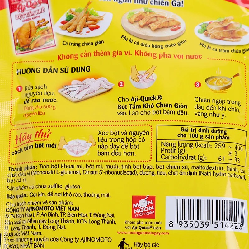 Bột Tẩm Khô Chiên Giòn Aji Quick 42g/Gói