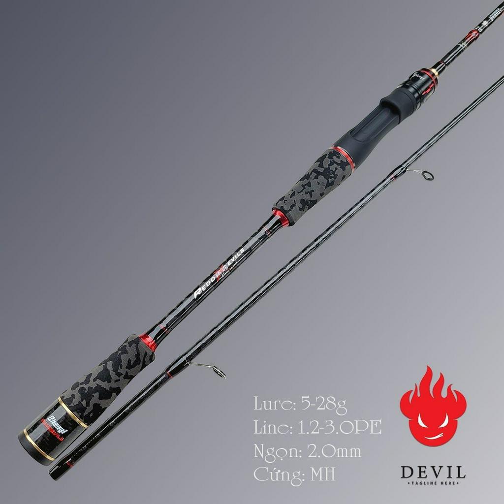 Cần câu lure cao câp Red Devil carbon xoắn X toàn thân CM42