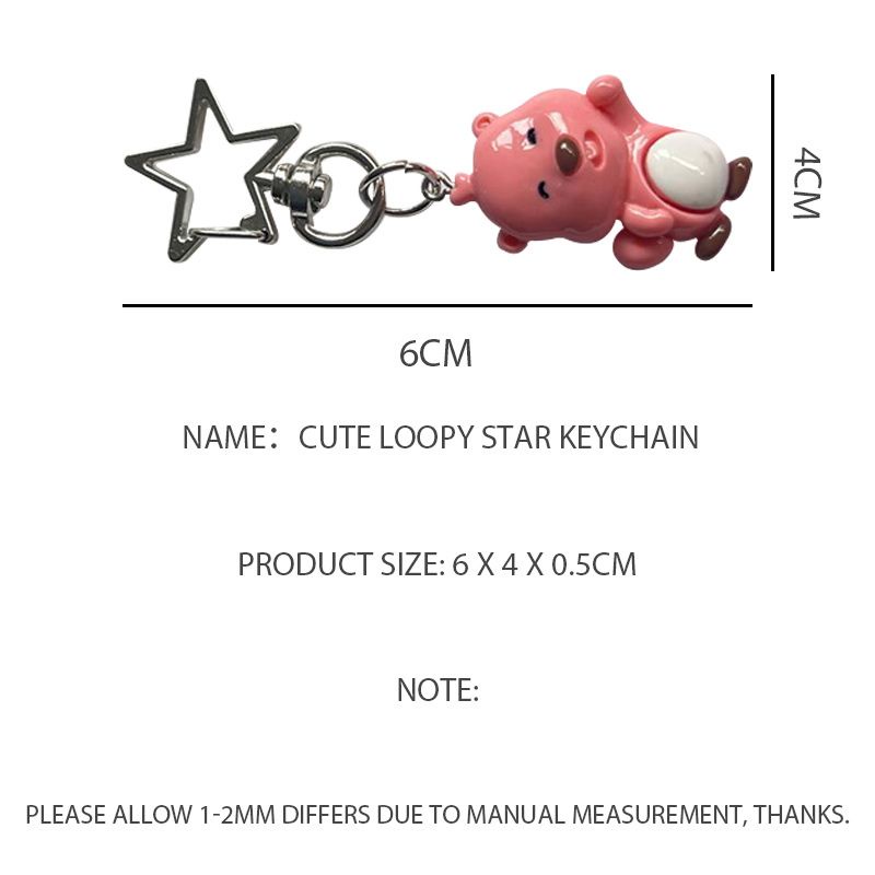🌺🌺Ruby Móc Khóa Hình Ngôi Sao Nổi Tiếng Hoạt Hình Dễ Thương Làm Quà Tặng Cho Bạn Gái / Cặp Đôi