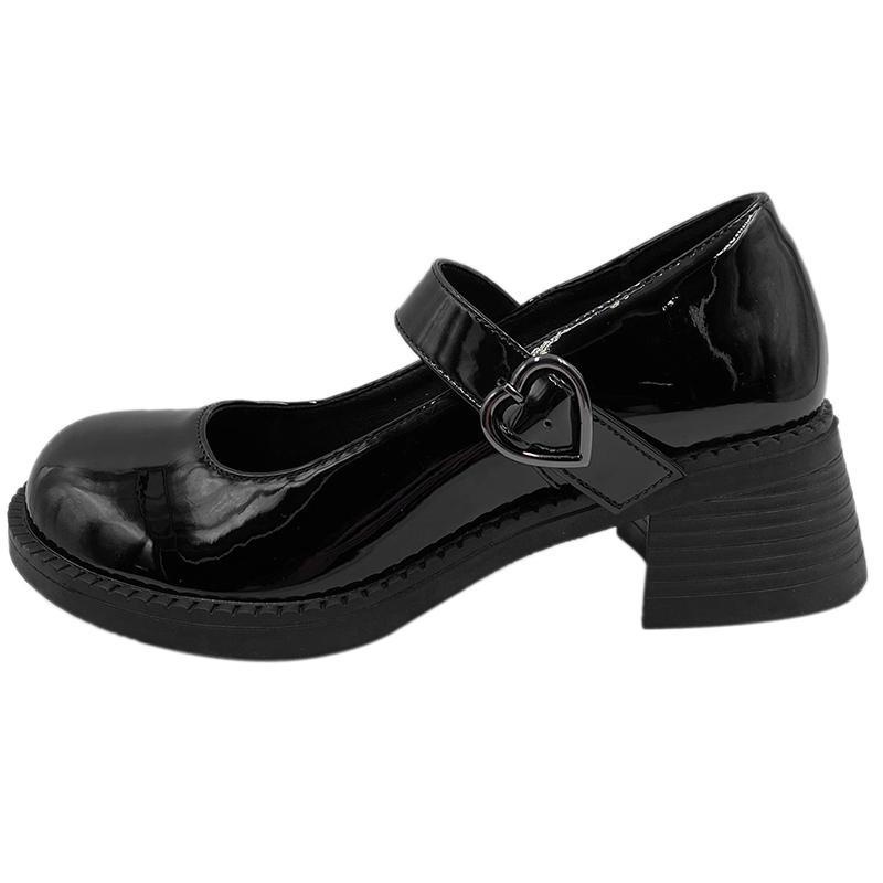 ISAHINI  giày búp bê đế cao lolita giày Mary Jane Đế da mềm đế thời trang Lót êm ái Thoải mái Đế chống sốc Hợp thời FLF23A1228 44Z231030