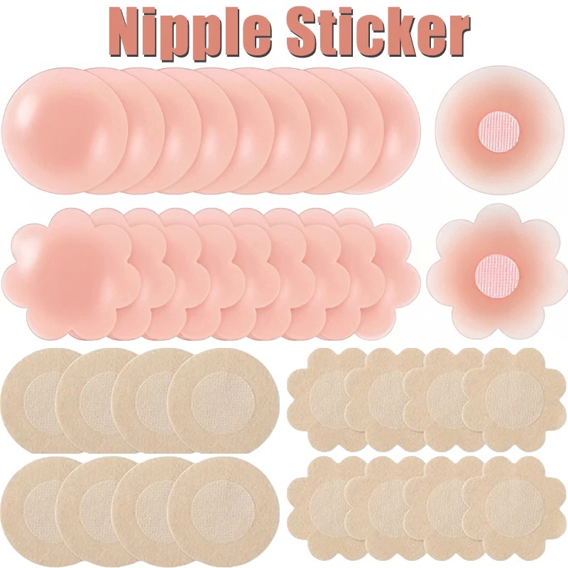 Set 1 / 5 Cặp Miếng Dán Nâng Ngực Vô Hình Bằng Silicone Không Dệt Tự Dính Dành Cho Nữ