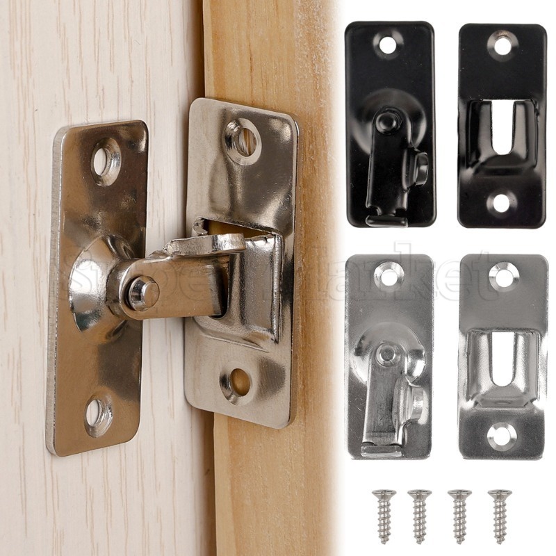 1 Bộ Chốt Khóa Cửa Bằng Thép Không Gỉ An Toàn Chống Trộm Kèm Ốc Vít