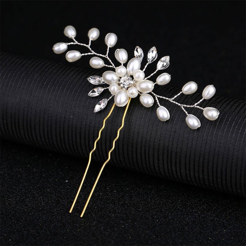 Trâm Cài Tóc Cô Dâu Đính Hoa Và Ngọc Trai f0y5