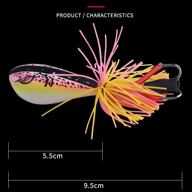 Bighsm Mồi Câu Cá Giả Hình Ếch 5.5cm Bằng Nhựa abs Cứng Đính Kim Sa Lấp Lánh skk
