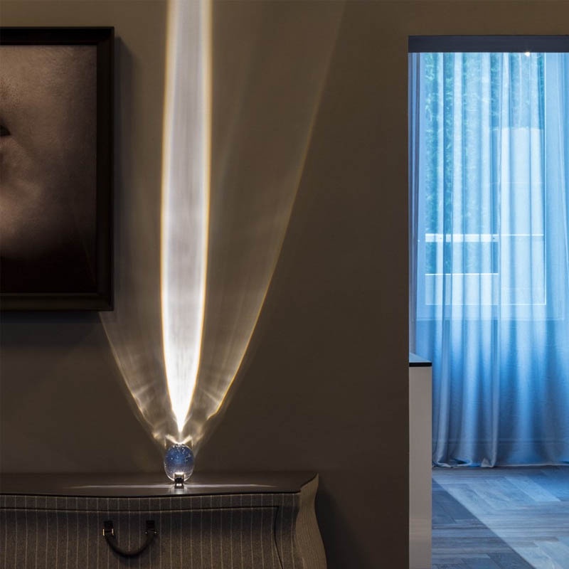 Italia Đèn led Chiếu Sáng Ban Đêm Pha Lê Hình Bầu Trời Mắt Để Bàn Trang Trí Phòng Khách / Phòng Ngủ
