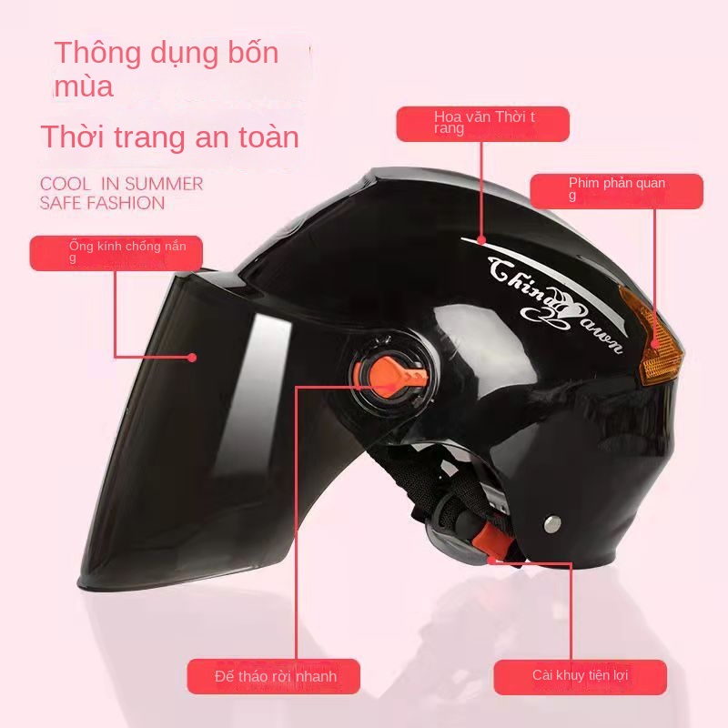 Mt Phụ Kiện Xe Máy  Mũ Bảo Hiểm Xe Máy Điện Chống Nắng Mùa Hè Cho Nam Và Nữ