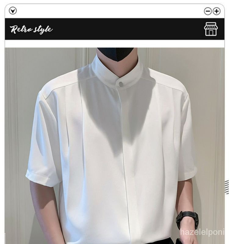 Áo Khoác Vest Tay Ngắn Cổ Đứng Thời Trang Công Sở Cho Nam