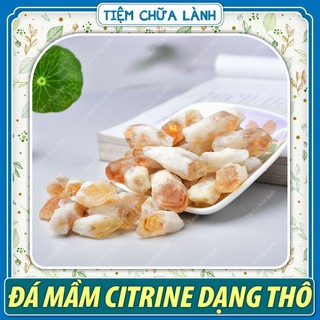 Mầm tinh thể màu vàng dạng thô, dùng trang trí nhà cửa, làm đồ decor, thanh tây năng lượng