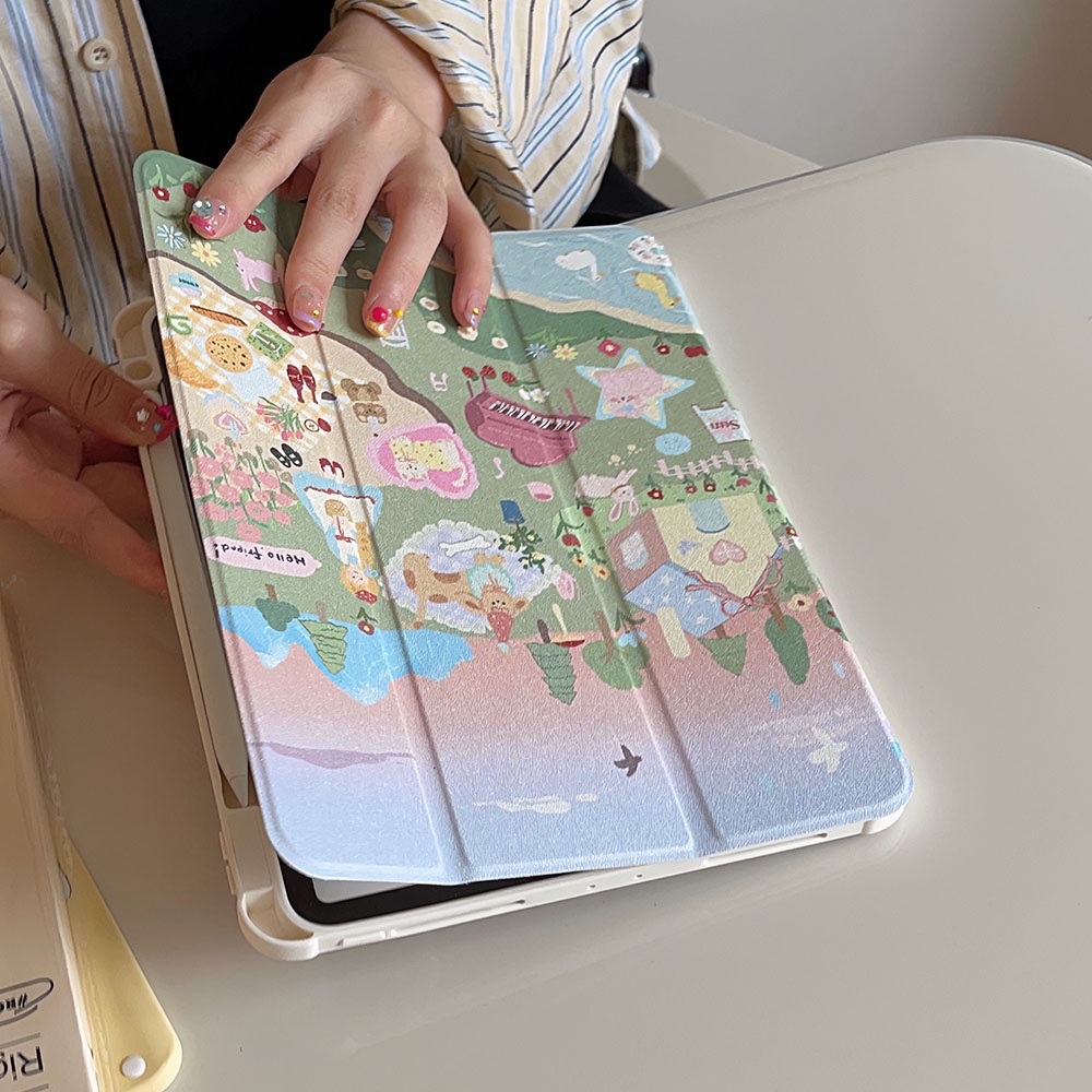 Bao Da Máy Tính Bảng Cho ipad mini6 ipad5 6 7 8 9 air air2 air3 air4 air5 10.9 "pro10.5 pro11 pro12.9 2018 2020 2021 2022 Ốp