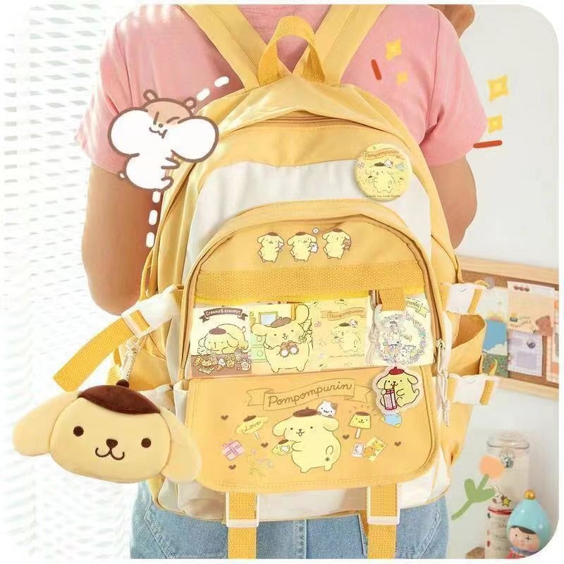 Sanrio Balo Đi Học Cỡ Lớn Họa Tiết Hoạt Hình kuromi