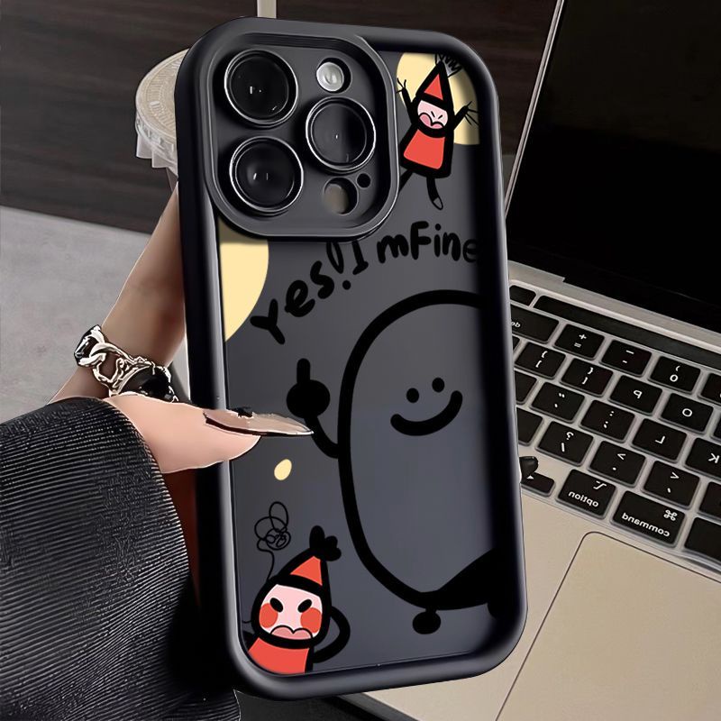 Ốp Điện Thoại In Chữ I 'M fine potato villain Cho apple Iphone 15promax 14Pro 13 12