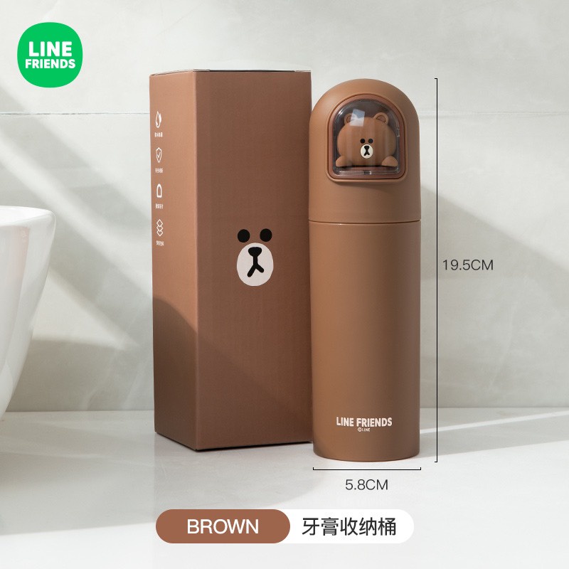 Hộp đựng kem đánh răng và bàn chải Brown, Choco