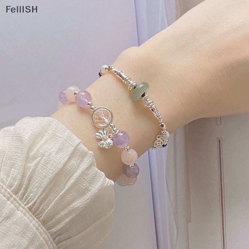 Vòng Đeo Tay Co Giãn Đính Hạt Pha Lê Và Nơ Ánh Trăng Thời Trang Cho Nữ 439br