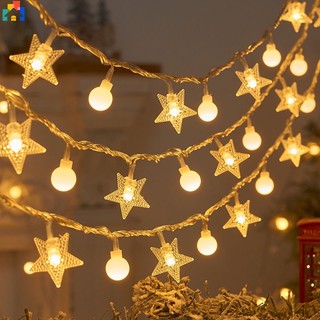 1.5m dây đèn led chạy bằng pin hình bông tuyết trang trí giáng sinh