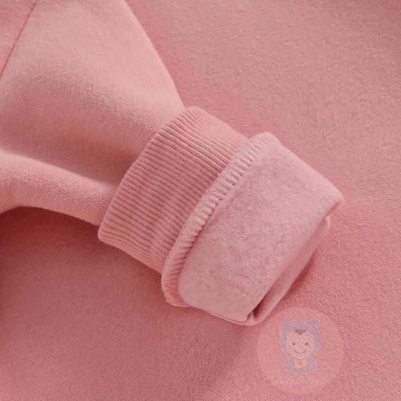 Bộ Áo Liền Quần Dài Tay Bằng Lông Cừu Màu Trơn Cho Bé laa6-toddler