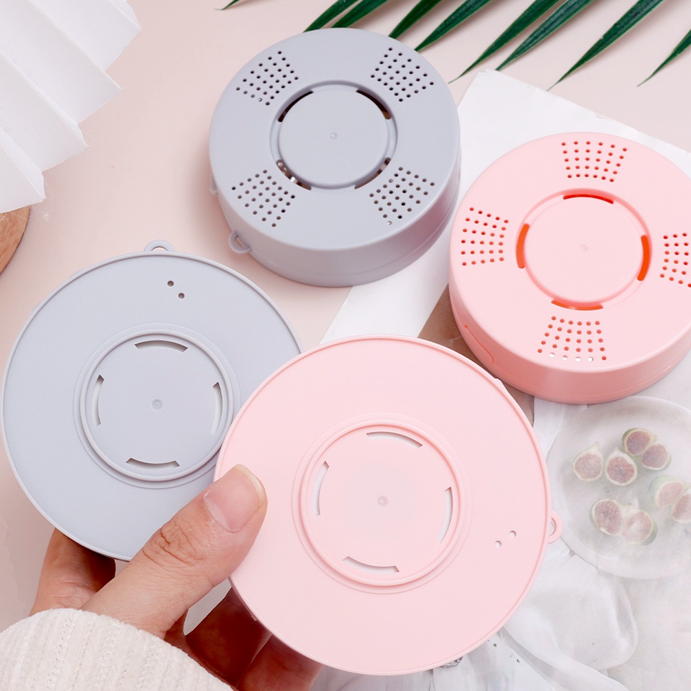 Hộp Đựng Mút Trang Điểm Có Gương Tròn Thoáng Khí Chống Bụi