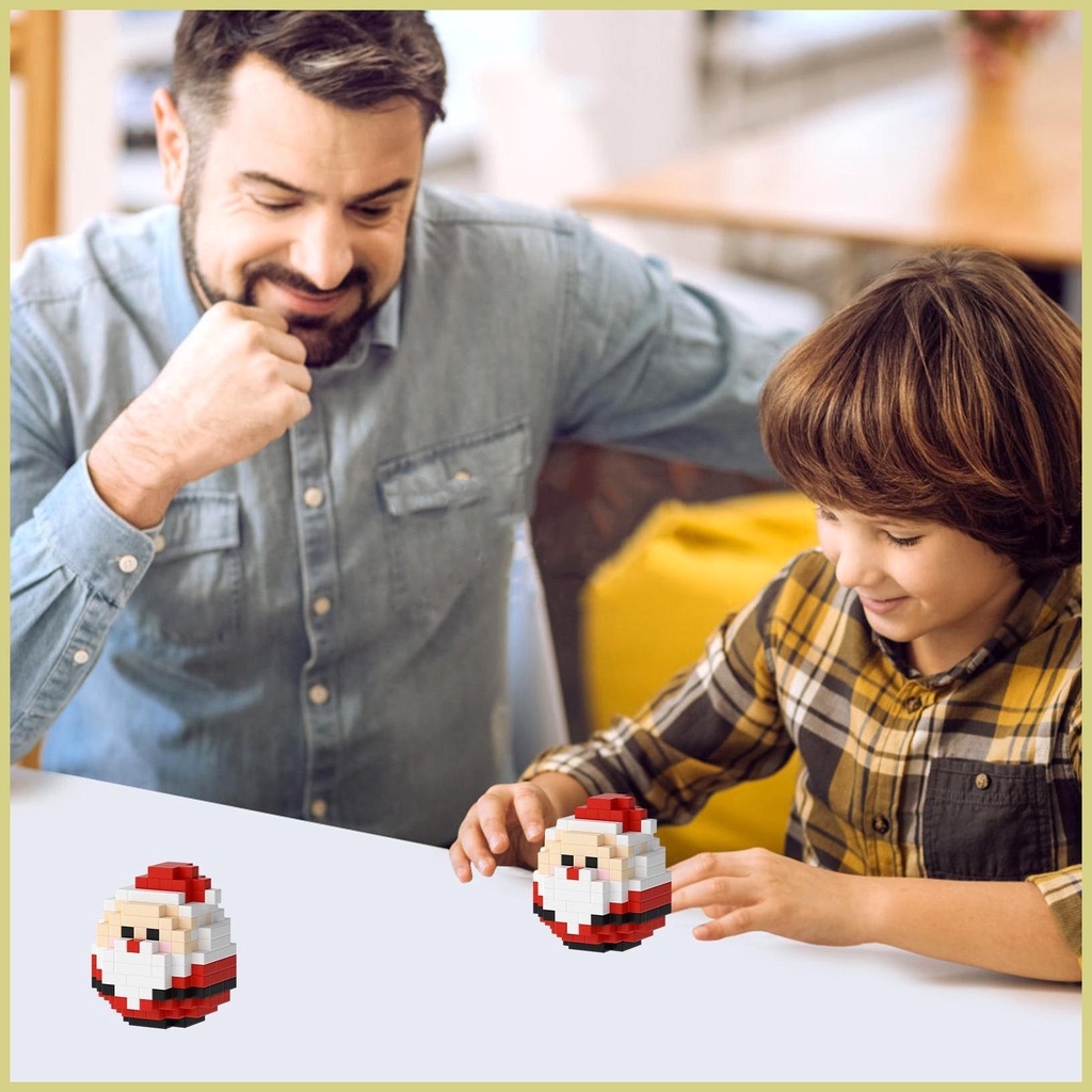 Khối Xây Dựng Trang Trí Giáng Sinh Phát Triển santa claus claus snowman Trò Chơi Xây Dựng Cổ Điển aseavn aseavn