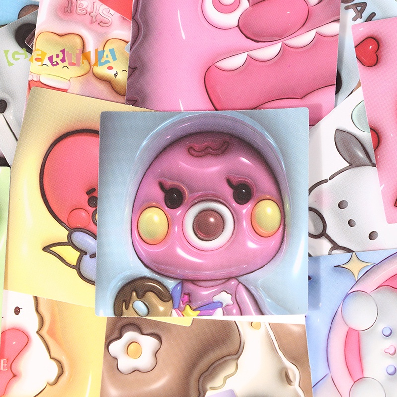 Set 100 Sticker 3d Hình kuromi my melody Dễ Thương Dán Trang Trí laptop