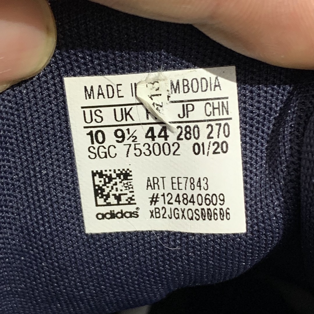 2hand giày adidas neo Vs Pace Black Blue White EE7843 SIZE 44 9678