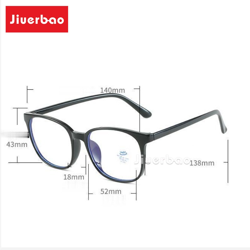Mắt Kính Gọng Vuông Siêu Nhẹ Chống Bức Xạ Phong Cách Âu Mỹ Thời Trang Cho Nam Và Nữ 52-18 - 140