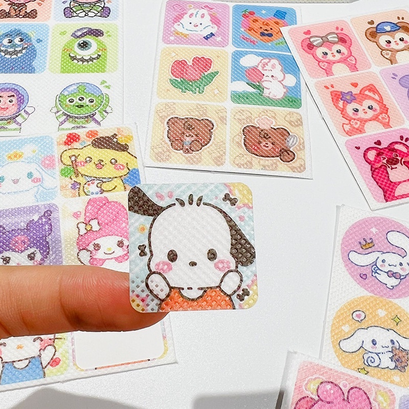 ☢ 36 Miếng dán/túi Miếng dán chống muỗi Sanrio Anime Kuromi Melody Hello Kitty Children Plant Essential Oil Patch