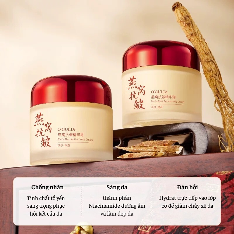 Kem Dưỡng Da Tinh Chất Nhân Sâm O'GULIA Dưỡng Ẩm, Làm Trắng Da, Mờ Nếp Nhăn, Nuôi Dưỡng Và Làm Đều Màu Da, Trẻ Hoá Da