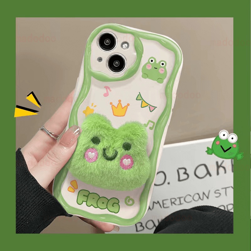 Ốp lưng Xiaomi Mi 14 13T 13 12 12X 12S 11 Lite POCO M3 X3 NFC Pro Redmi Note 10 10S 9 9S 8 8A 7 Cute Wavy Cream Edge Loppy Frog beaver 3D Plush Cartoon Support Full Fine Hole Airbag Anti-fall Soft Phone Case NY 74