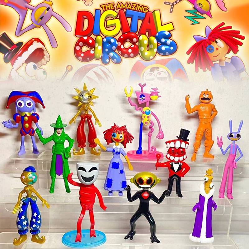 Ye Set 12 Mô Hình Đồ Chơi Nhân Vật Rạp Xiếc Kỹ Thuật Số Trong Phim "the amazing" Làm Quà Tặng Cho Bé